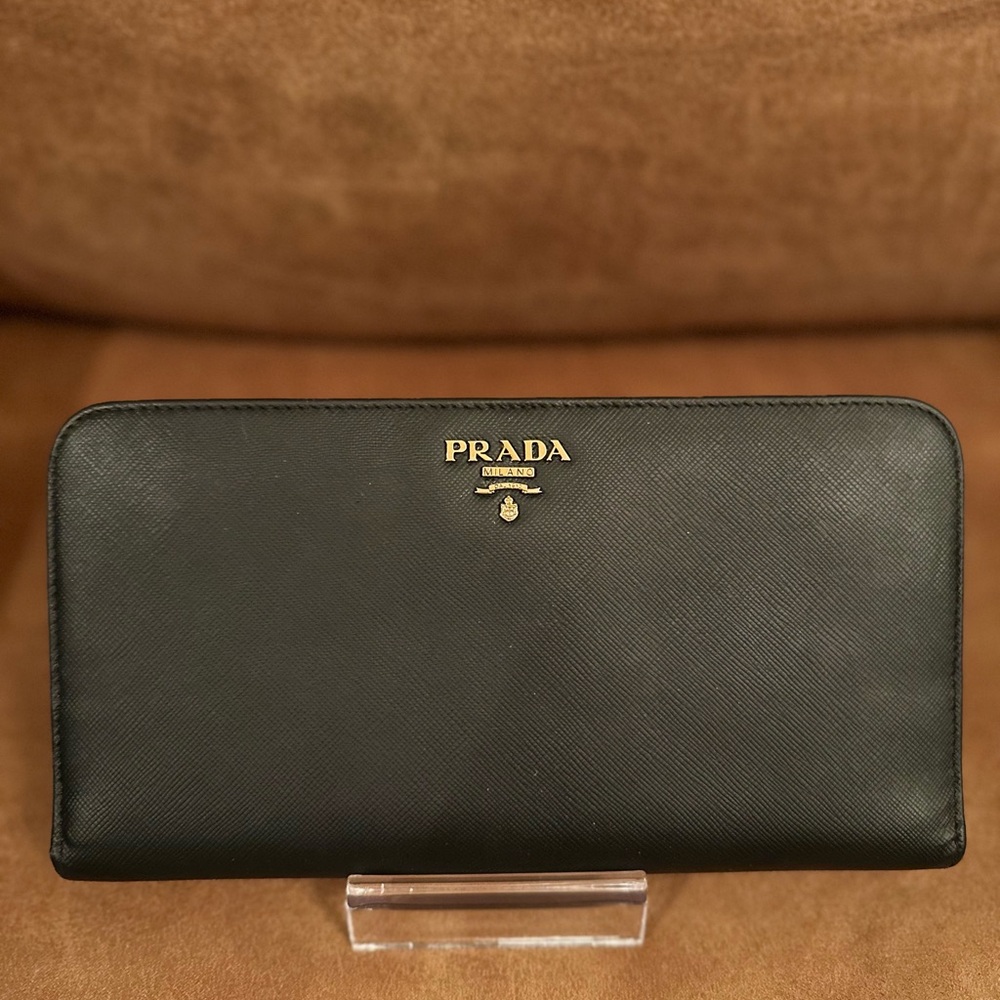 Prada Saffiano Leather Long Wallet